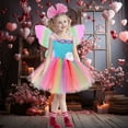 thumbnail image 3 of WERYOUNG Child Girls Dress Birthday Festival Performance Clothes Dress Sequin Mesh Dress Fairy Dance, 10-12 Years, 3 of 8
