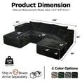 thumbnail image 2 of Cubente 108" Sectional Couch, Cloud Sofa, Boneless Couch No Assembly Required Modular Couch U-shaped Couch for Living Room, 2 of 10