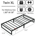 thumbnail image 3 of Lutown-Teen 12 inch Twin XL Bed Frames No Box Spring Needed, Noise Free, Easy Assembly, Black, 3 of 5