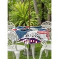 thumbnail image 3 of Outdoor Tablecloth with Umbrella Hole for Patio/Picnic/Party/Camping, 250th Anniversary Floral Waterproof Table Cloth Round Cover Washable, Red Blue Stars 4th of July (Dia 60"), 3 of 9