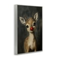thumbnail image 2 of Stupell Industries - Red Nose Baby Reindeer Gray Framed Giclee Art, 12 x 18, Made In USA, 2 of 7