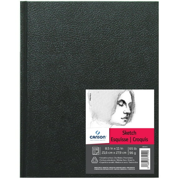 Canson Artist Series Harbound Sketch Book, 108 Sheets, 8.5" x 11"