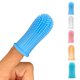 thumbnail image 1 of Juego de cepillos de dientes para perros de 4 cepillos de dientes para perros para el cuidado dental, silicona reutilizable con caja de almacenamiento, dientes de perro de fácil limpieza (azul), 1 of 3