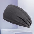 thumbnail image 4 of Banda para El Sudor Hombre Y Mujer Elástica Correr Diadema Secado Rápido (gris Oscuro), 4 of 5