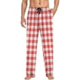 thumbnail image 4 of Top-kevin White Red Checkerboard Pajama Pants Buffalo Checkered Plaid Men's Pajama Bottoms Lounge Sleepwear PJs Sleep Pants, 4 of 6