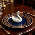 thumbnail image 5 of Mini White Ceramic Swan Figurines 2.76 Inch Small Gloss Goose Statue, Embossed Wing Porcelain Tabletop Decor for Kitchen Coffee Shelf Wedding Centerpiece Farmhouse Rustic Home Table Ornament Gift, 5 of 5
