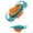 Orange, variant on Simply Good Spill-Proof Gyro Snack Bowl - TEAL/ORANGE