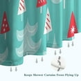 thumbnail image 6 of Turquoise Christmas Tree Pattern Shower Curtain 36"x72" ,Bathroom Decorative Shower Curtains Set with 12 Hooks,Modern Waterproof Washable Shower Curtain, 6 of 6