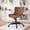 Brown, variant on Armless PU Leather Office Chair, Ergonomic Swivel Task Chair with Wheels, Adjustable Height Computer Chair for Home Office