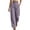 Purple, variant on Horkkom Work Pants Women Elastic Waist Wide Leg Pants Casual Loose Dress Pants with Pockets Button Zip L