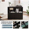 thumbnail image 4 of LVB Lateral Filing Cabinet with Drawer, Black Wood File Cabinet Printer Stand with Storage Shelves for Home Office, Modern Printer Cabinets Fits A4 Letter Legal Size with Hanging Folder, 32.7 Inch, 4 of 18