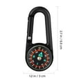 thumbnail image 2 of OUNONA 24 Pcs Keyring Carabiner Compass Plastic Red for Outdoor Use and Navigation, 2 of 6