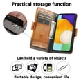 thumbnail image 3 of Dteck Galaxy A13 5G Case, Samsung Galaxy A13 5G Case with Card Slots, Soft PU Leather Wallet Shockproof Phone Cover Kickstand with Pocket Magnet Closure, Brown, 3 of 5