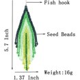 thumbnail image 4 of ORUYROP Long Beaded Dangle Earrings u2013 Boho Native Handmade Seed Bead Tassel Earrings for Women, Bohemian Large Statement Beaded Drop Fringe Earrings, 4 of 7