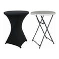 thumbnail image 2 of Bistro Table Cover - High Table - Cocktail Decor - Stretch Spandex (Black) 60cm110cm, 2 of 4