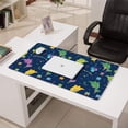 thumbnail image 3 of Long Mouse Pads for Desk,DarkBlue Cartoon Dinosaurs PartyElements Desk Mats on Top Of Desks, Desk Mouse Pad Extra Large with 3mm Non-Slip Base and Stitched Edge for Gaming,Work,Home 31.5"x15.7", 3 of 5