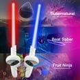thumbnail image 6 of Expansion Controller Accessory for Oculus Quest 2, Suitable for Meta Quest 2, Rgb Lightsaber for Beat Saber, Suitable for Supernatural, Swordsmanship and Witchcraft, Fruit Ninja, 6 of 7