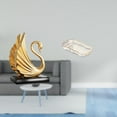 thumbnail image 2 of Dualoai Swan Figurine Decorative Statue Collection Tabletop Modern Art Piece Animal Sculpture for Living Room Cabinet Home Decoration Food Serving Tray Bathroom Vanity Tray Fruit Tray Cafe, 2 of 8