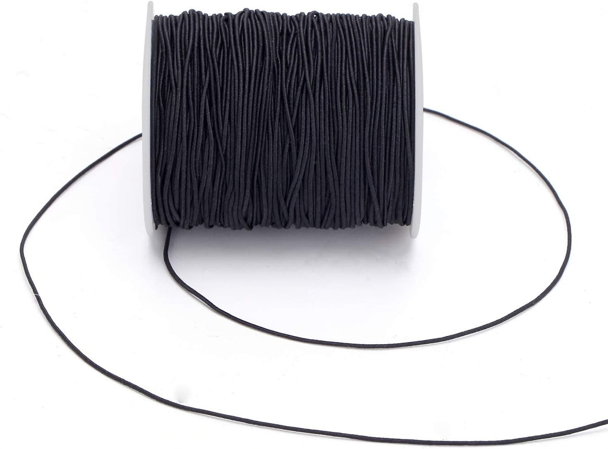 McFanBe Braided Nylon Twine Cord Thread String for Necklace Bracelet  Jewelry Making Crafting Accessories (2mm-98feet, Black)