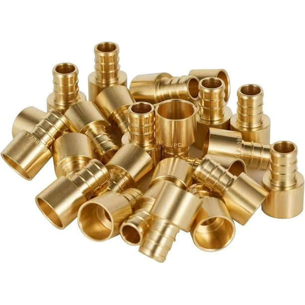 25Pack Pex 1/2" x 1/2" Female Sweat Copper Adapter (Over Copper Tube