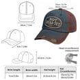 thumbnail image 3 of Gorra informal para veteranos | Gorra de béisbol vintage azul granate desgastada | Parche bordado "NO DEAD YET" | Correa ajustable con hebilla metálica | Estilo militar resistente y duradero para, 3 of 9