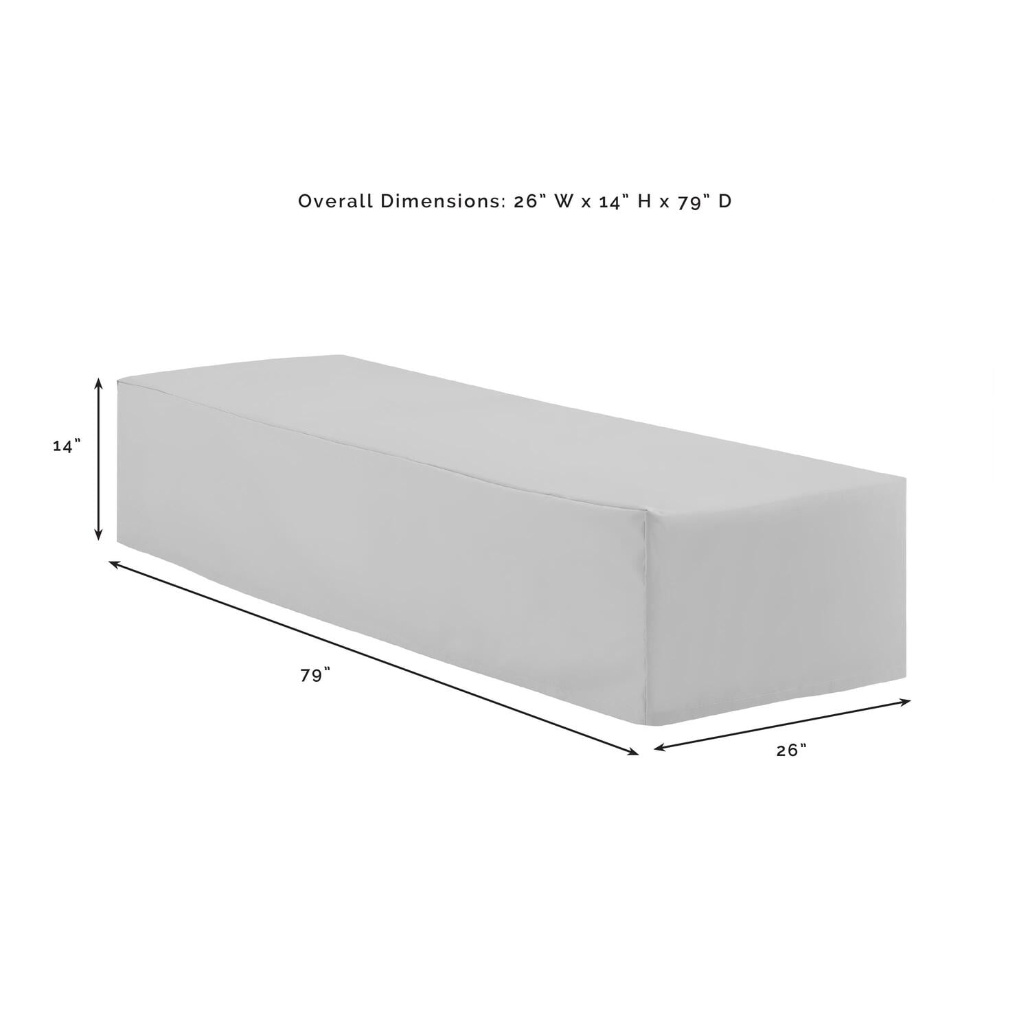Chaise Lounge Cover - Outdoor Furniture Protector, Waterproof & Durable Patio Cover - Fits 26"D x 79"W