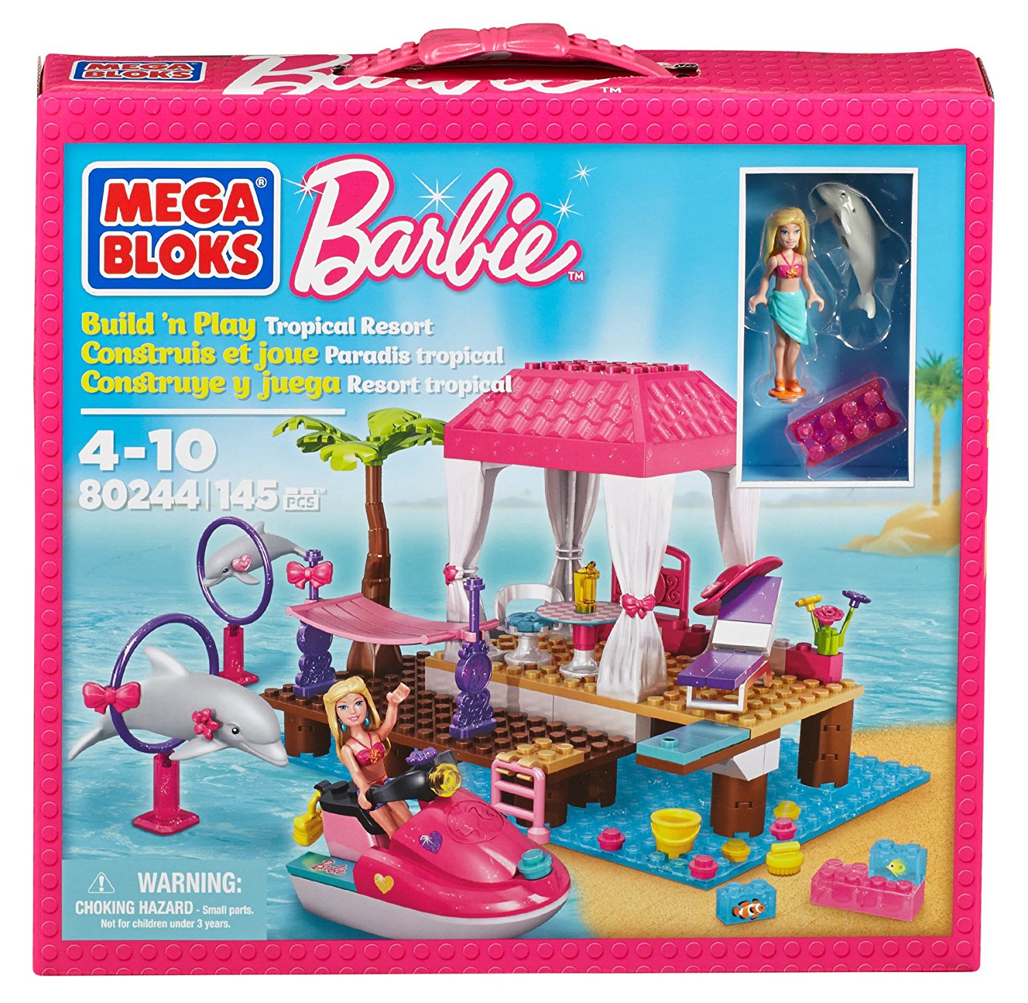 Mega Bloks Barbie Tropical Resort - Walmart.com