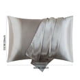 thumbnail image 2 of 2pcs Faux Silk Pillowcase for Hair and Skin, Envelope Closure Silky Satin Pillow Cover, Soft Smooth Pillowcase for Men and Women, Faux Silk Easter Pillows Cover for Home Bedroom, 26*20in, Purple, 2 of 8