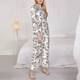 thumbnail image 3 of Sikiie Rose Flowers Women's Long-Sleeve Shirt and Full-Length Bottom Pajama Set (s-xxl)-Small, 3 of 7