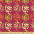 thumbnail image 2 of Ambesonne Abstract Fabric by the Yard Upholstery, Contemporary Hexagon Motif, 2 Yards, Dark Magenta Multicolor, 2 of 5