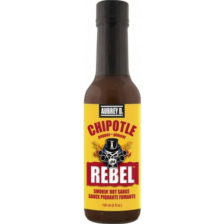 Hot Smoky Flavor of Succulent Chipotle, Jalapeno and Habanero in Aubrey D. Rebel Chipotle Hot Sauce, Perfect for zesty