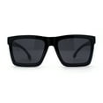 thumbnail image 1 of Locs Retro Horn Rim 2 Tone Mens Sunglasses Black Blue, 1 of 4
