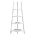 thumbnail image 4 of Convenience Concepts Newport 5 Tier Wide Corner Bookcase, White, 4 of 7