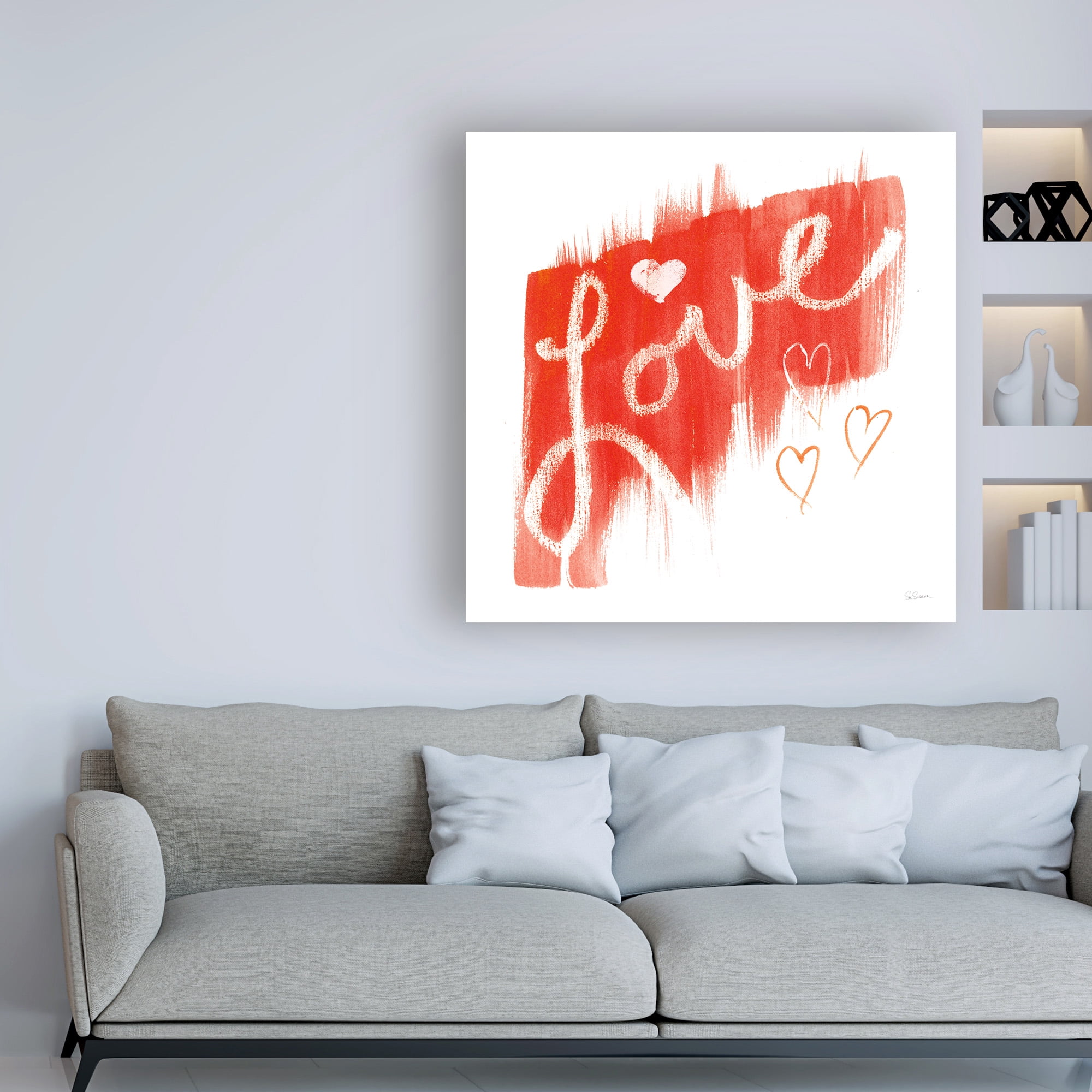 Trademark Fine Art 'Painted Love' Canvas Art by Sue Schlabach