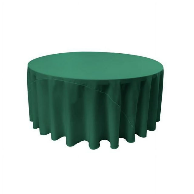 LA Linen TCpop132R-TealP43 Nappe Ronde en Polyester Popeline 132 Pieds' Fabriquée aux États-Unis