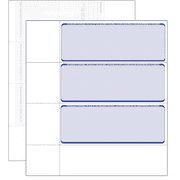 Computer Check Paper - Blank Personal Wallet Checks 3 on a Page - Compatible with Versa Check, QuickBooks, Quicken, and Any Laser Printer - 500 Sheets / 1500 Checks, Blue Diamond