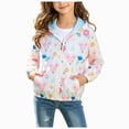 thumbnail image 3 of zuwimk Boys Girls Hooded Rain Jackets Waterproof Rain coats Windbreaker for Kids Lightweight Jackets(7-8 Years,White), 3 of 5
