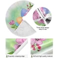 thumbnail image 2 of FMSHPON Easter Flower Watercolor Xmas Christmas Tree Skirt Stand Mat for Holiday Party Decoration Indoor Outdoor 48 inches, 2 of 6