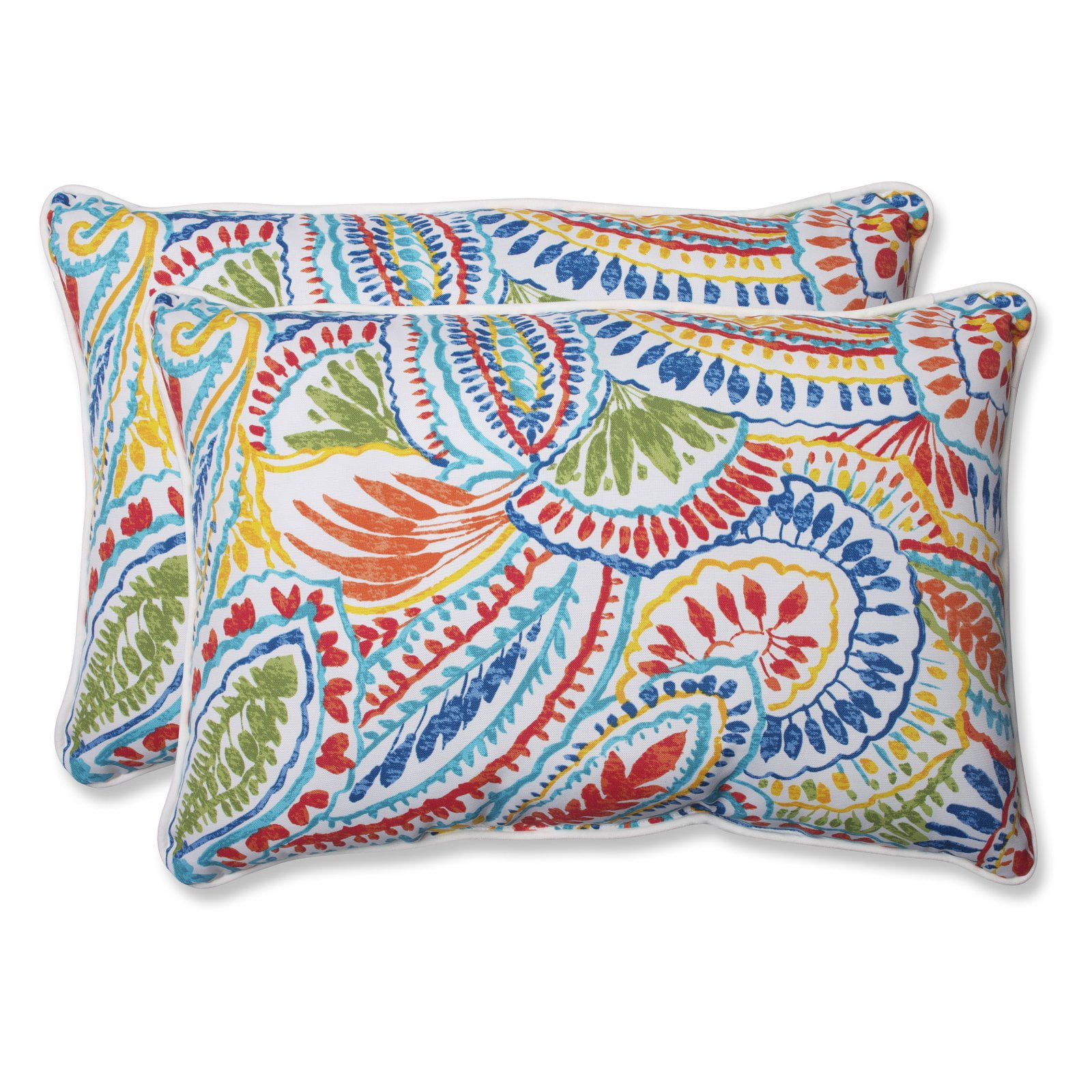 Set of 2 Multicolored Pillow Perfect Outdoor Ummi Throw Pillow 18.5-Inch 