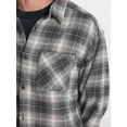 thumbnail image 4 of No Boundaries Boxy Cotton Plaid Flannel with Long Sleeves, Men's and Big Men's XS-4XLT, 4 of 5