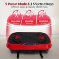 thumbnail image 6 of RICAN Vibration Plate Exercise Machine, Vibrating Board, Full Body Workout Platform with Loop Bands & Remote Control for Weight Loss Fat Burner, Red, 6 of 11
