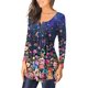 thumbnail image 3 of Camiseta informal para mujer, blusa estampada de manga larga con cuello redondo y fruncido Fridja fjkfkj656, 3 of 6