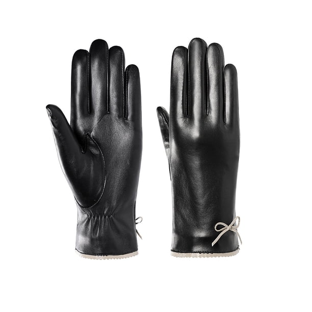 Guantes de mujer Sonducket manopla de terciopelo resistente al agua pantalla táctil negro S