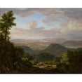 thumbnail image 3 of Jakob Christoph Miville 24x20 Black Modern Framed Museum Art Print Titled - View from the Muttenz Quarry Toward Basel and the Plains of the Rhine River, 3 of 5
