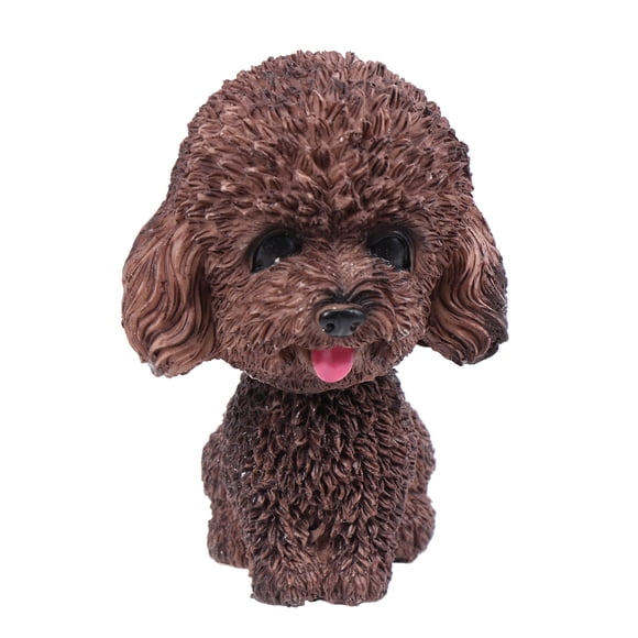 Ornements pour Chien Secouant la Voiture, Têtes à Ressort pour Voiture, Jouet à Tête Oscillante, Artisanat en Résine, Décorations de Gâteau de Pâtisserie pour la Maison et la Voiture, Style Ourson Brun