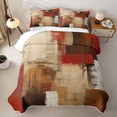 thumbnail image 2 of Homewish Grunge Abstract Twin Quilt Set,Mid Century Aesthetic Twin Coverlet Set,Cream,2-Piece, 2 of 7
