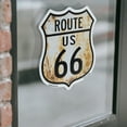 thumbnail image 4 of Route Us 66 Rustic (2 Pack) 6 inch X 6 inch Shield Shaped Heavy Duty 3.2 mil Vinyl Decals Weather Resistant, UV Protected for Workplace Made in the USA, 4 of 6