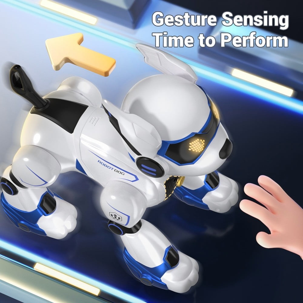 RC Robot Dog Interactive Electronic Pet Children's Puzzle Toy Remote Control Simulation Stunt Machine Dog Voice Control Singing and Dancing Expert