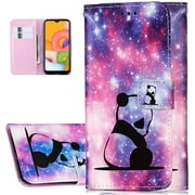 QIVSTARS Case Samsung Galaxy A32 4G Case Creative Style Protective Cover Magnetic Kickstand Wallet Phone Case with Card