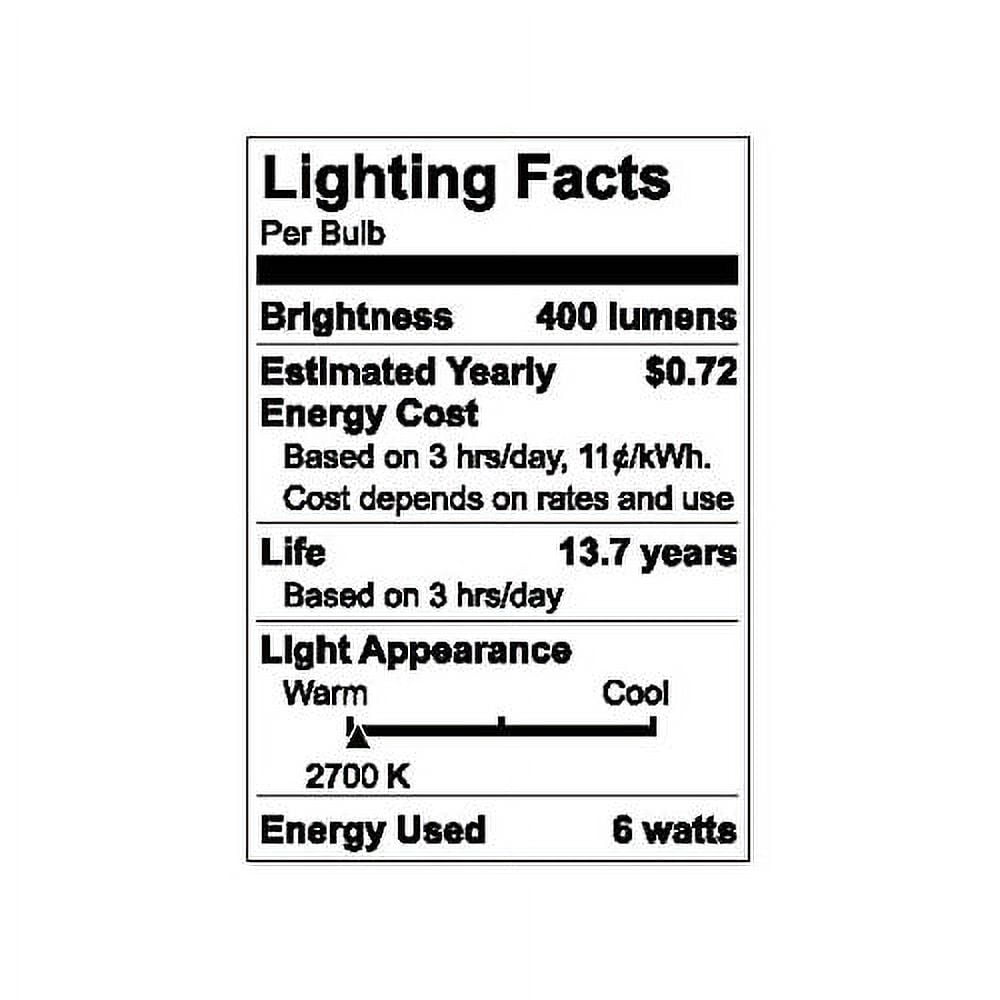 (6 bulbs) GE Relax LED R16, 6 watt, 400 lumen Dimmable, Soft White LED Light Bulb. high definition soft white light